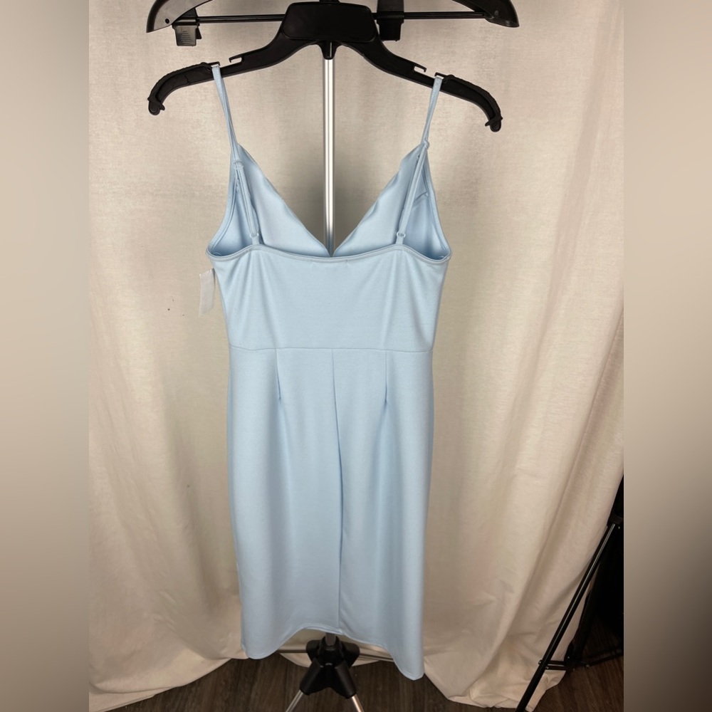 Socialite Blue Scallop Trim Bodycon Dress Size Small (2-4) NWT - Picture 7 of 8